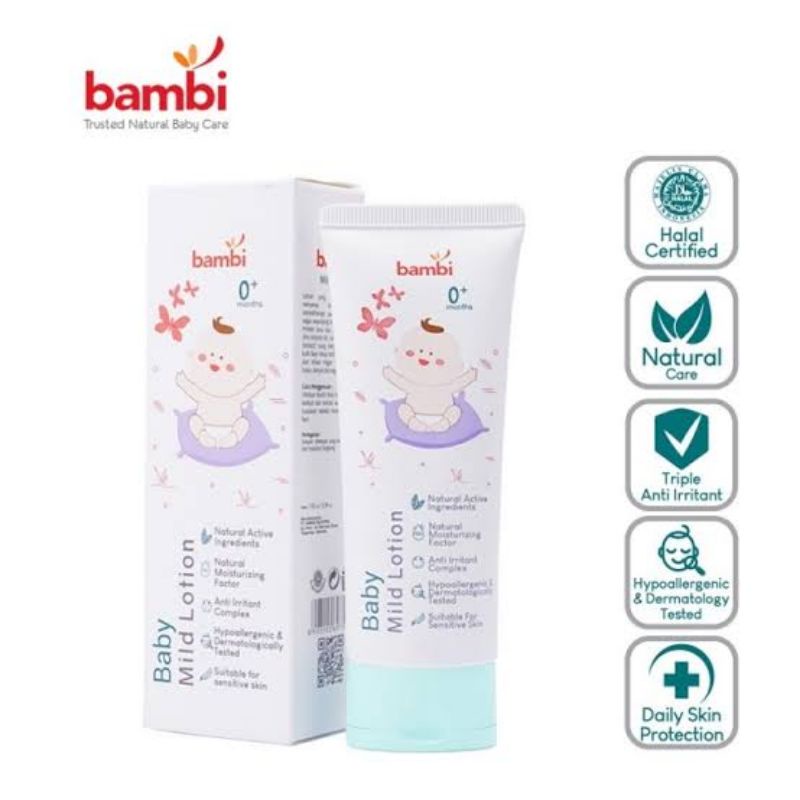 Bambi Baby Mild Lotion 100 ml / Lotion Bayi / Lotion Bambi