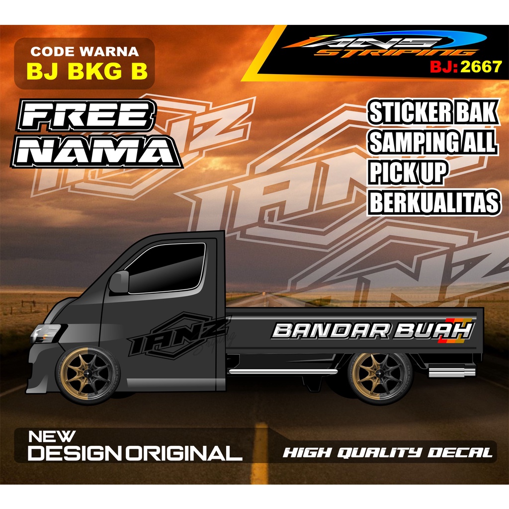 DECAL STICKER TULISAN BAK SAMPING  GRANMAX PICK UP / STICKER BAK SAMPING GRANMAX / DECAL STICKER GRANMAX PICK UP