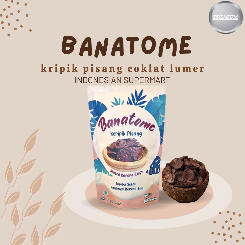 

New Banatome Kripik Pisang Coklat Lumer Premium bikin Nagih - 100gr