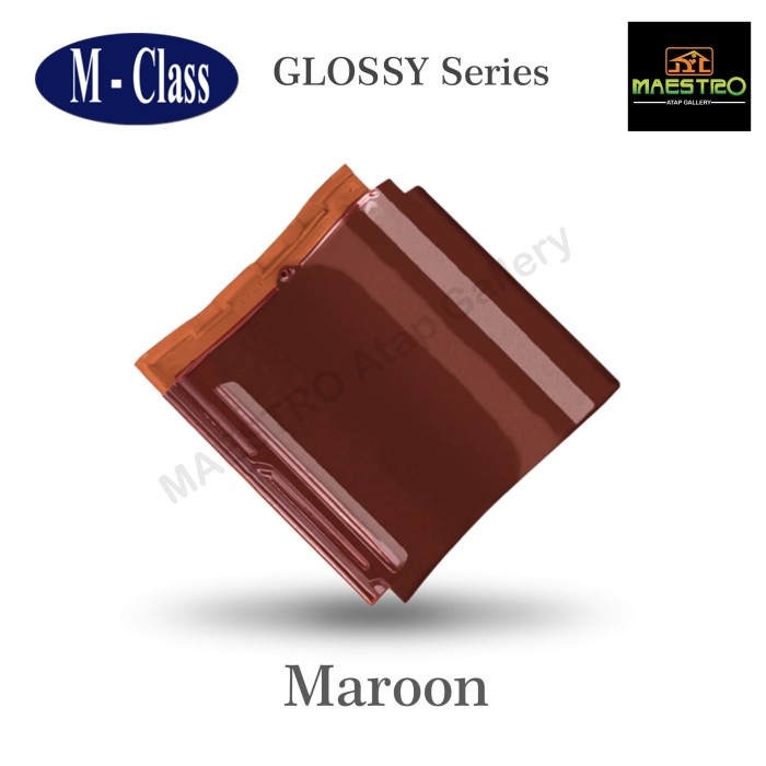 M-CLASS Genteng Keramik Glossy Maroon