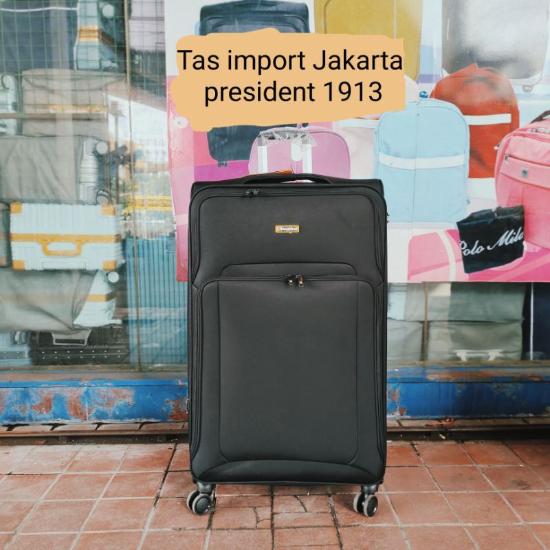 Koper President 1913 Bahan kain kanvas kabin size dan Bagasi ORI - 20&quot;/24&quot; inch