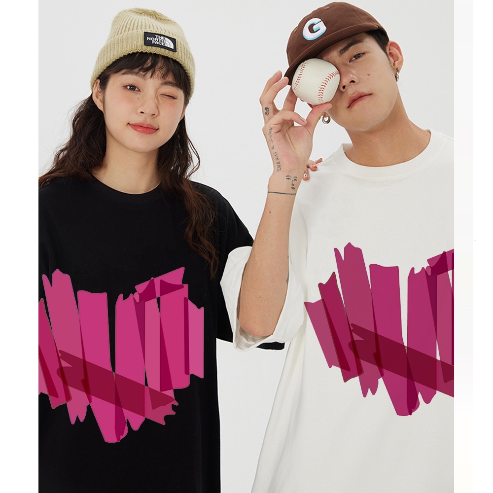 RDGF official shop atasan kaosKorean style kaos pria baju laki laki baju hitam kaos oversize baju oversize wanita kaos polos wanita kaos couple Fashion Trend Advanced Simplicity and Comfort