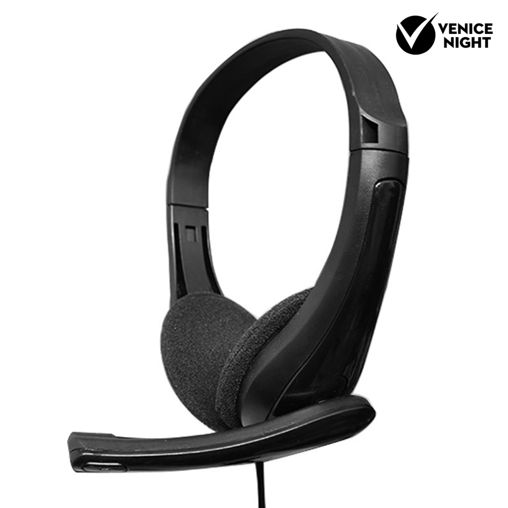 (VNEP) (Berkabel) Headset Gaming Stereo 3.5mm Peredam Kebisingan Headphone Ringan dengan Mikrofon