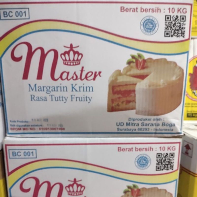 

Master butter cream 1 karton (10kg)