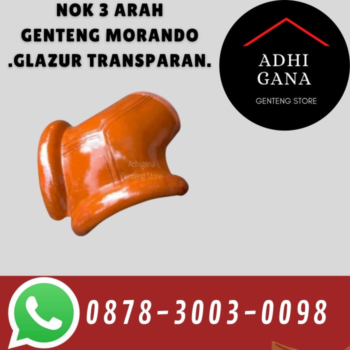 Nok 3 Arah Genteng Morando Glazur Transparan / Nok 3 Arah Murah