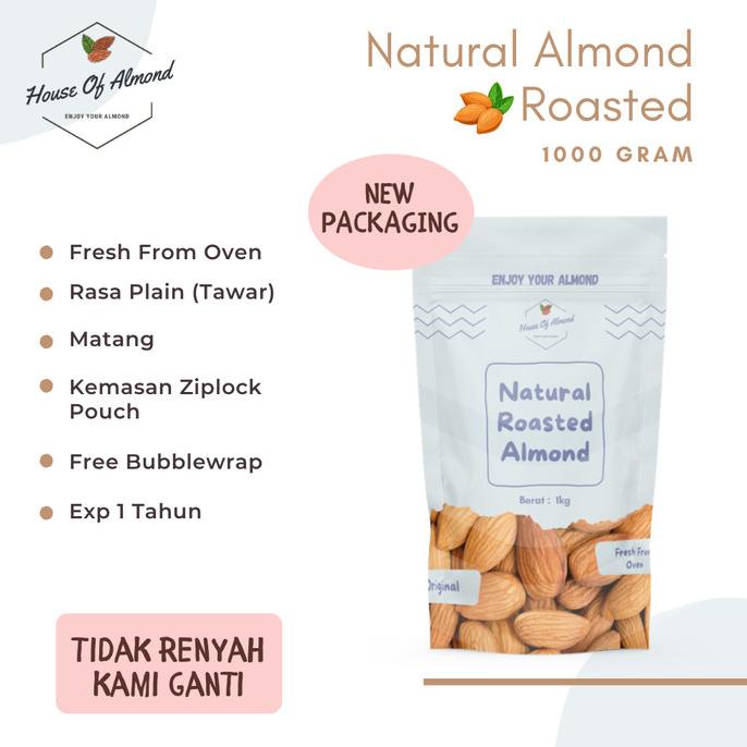 

Kacang Almond Panggang (Roasted) Ziplock 1000 gram