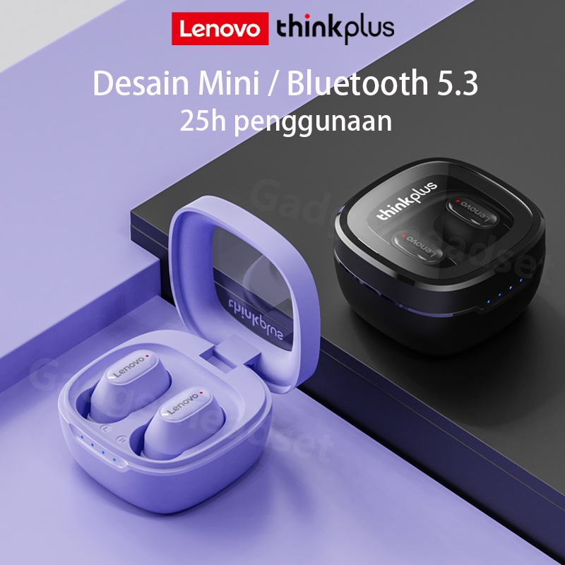 Thinkplus Lenovo XT62 Headset Bluetooth 5.3 Mini Earbud TWS Earphone with Microphone Latensi rendah