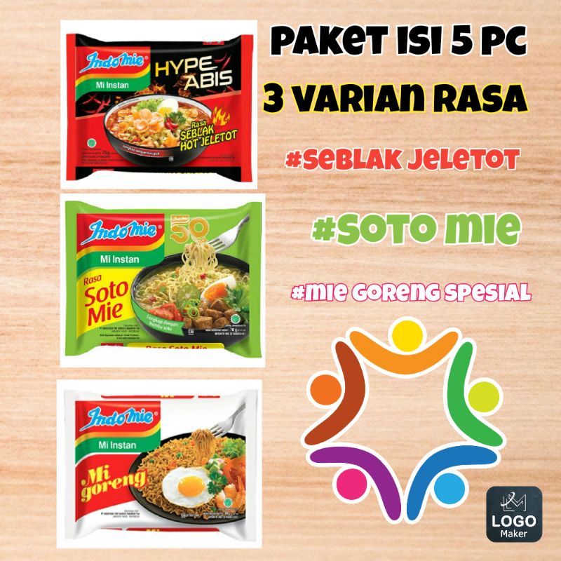 

MANTAPP!!INDOMIE Paket Isi 5 pcs (seblak, soto,goreng)