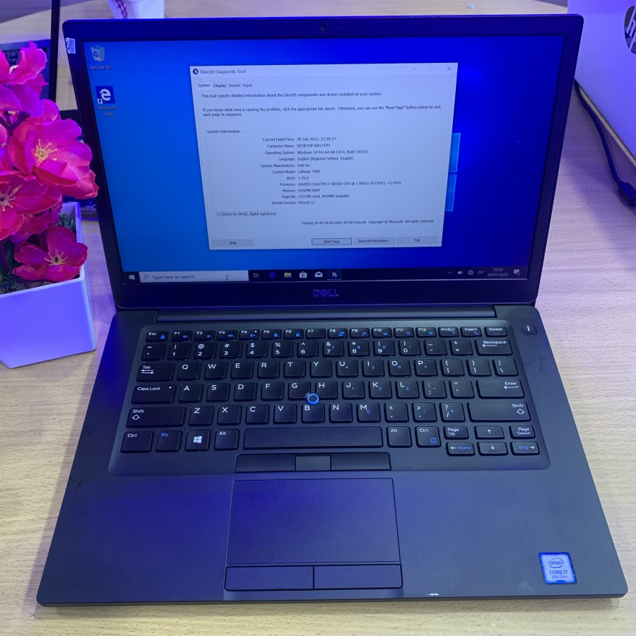 DELL Latitude 7490 CORE i7 Gen 8 RAM 8GB SSD 128GB