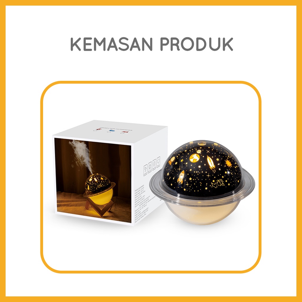 Moi 250ML Humidifier Diffuser Air Purifier Aromaterapy | Beautiful Night Light Planet Design