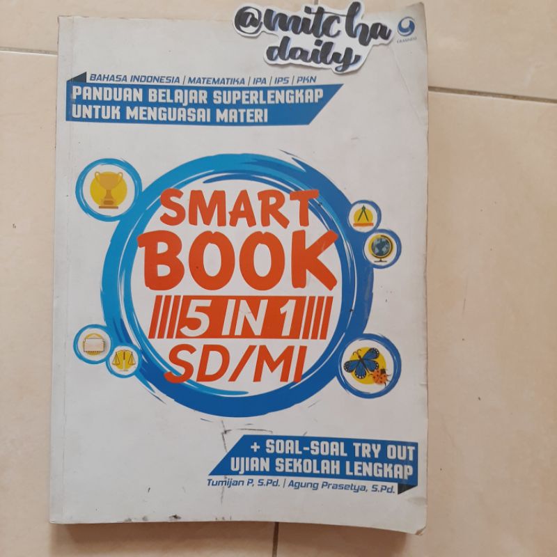 Buku Latihan Soal Smart Book 5 in 1 SD Grasindo Bahasa Indonesia Matematika IPA IPS PKN