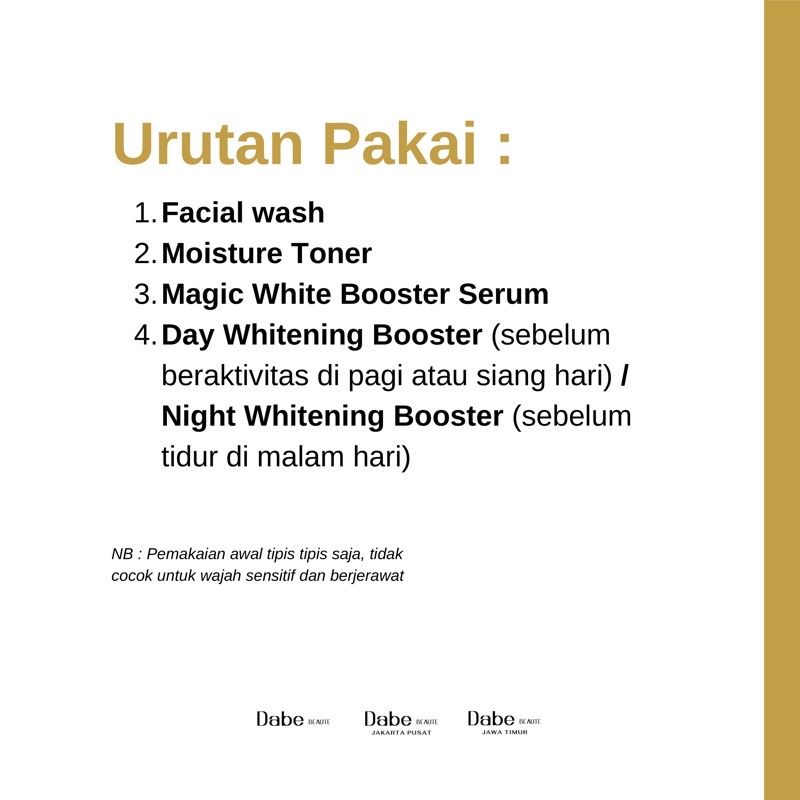 Dabe Beaute Booster Series Package (Tambah FW+Toner)