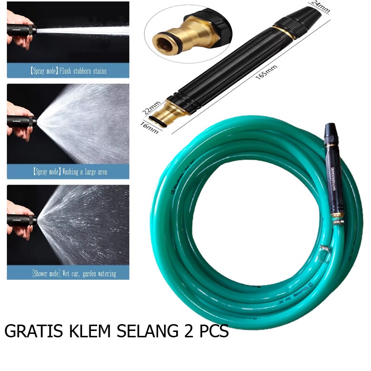 selang semprot cuci motor 2 - 10 meter / semprotan air cuci motor kencang + Semprotan Air Cuci Motor Super Kencang