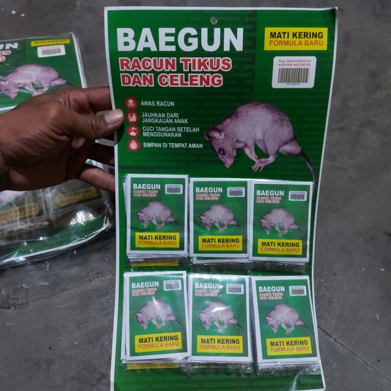 Racun tikus ampuh isi 24pcs/ obat tikus | temik baegun hijau