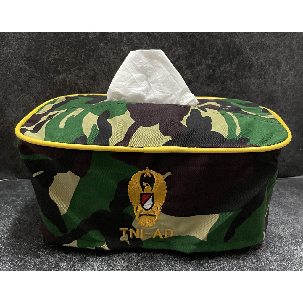 Kotak Tissue TNI AD Ekapaksi (Loreng) - Tempat Tissue Mobil - Tissue Box TNI AD