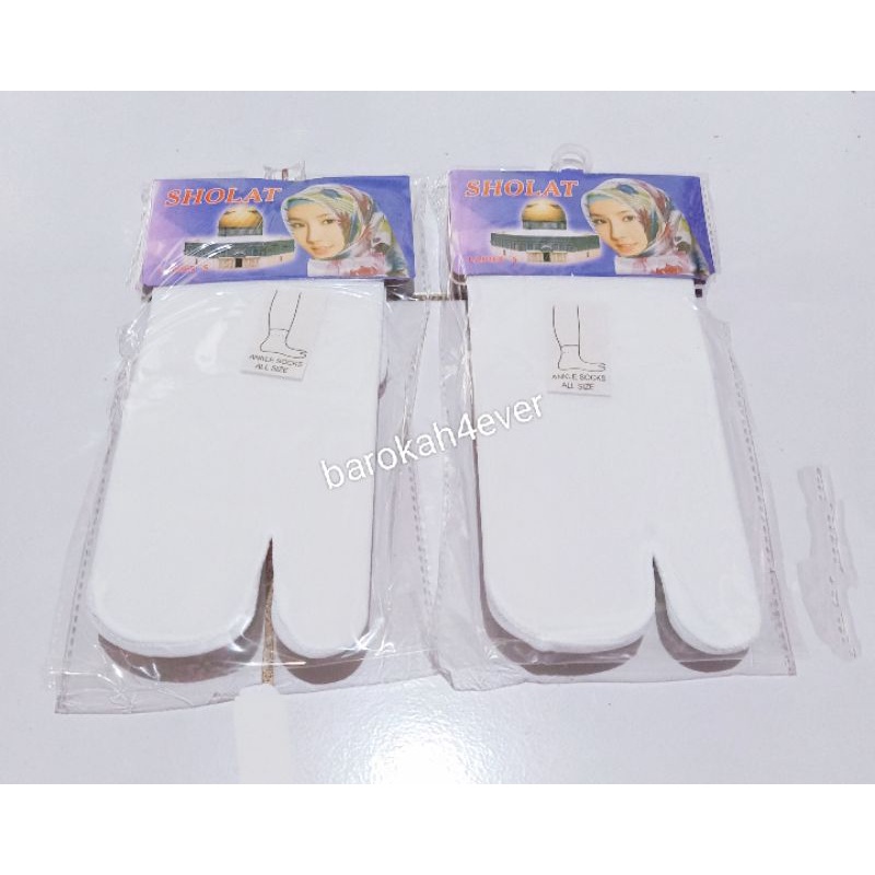 Kaos Kaki Muslimah JEMPOL 2 JARI HITAM / PUTIH