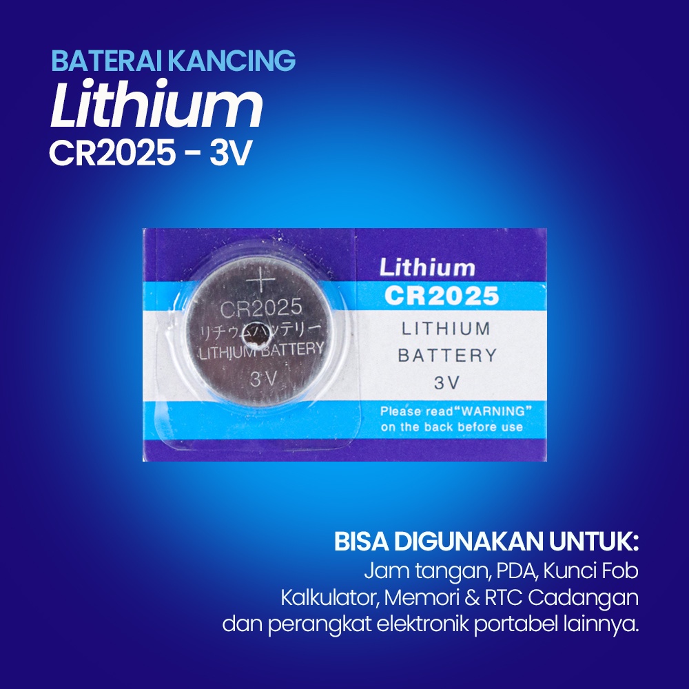 Baterai Kancing Lithium CR2025 3V OMBT2TXX (1 PCS)