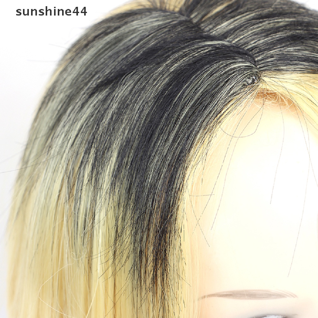 Sunshine Wig / Rambut Palsu Pendek Model Anime Haikyuu Kenma Kozume Warna Kuning Untuk Cosplay