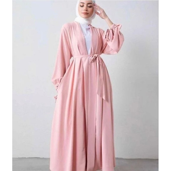 Mahira Outher Crinkle Airflow Tali Terpisah/ Long Outher Cardigan Terbaru Lengan Balon/ Outher Panjang Wanita