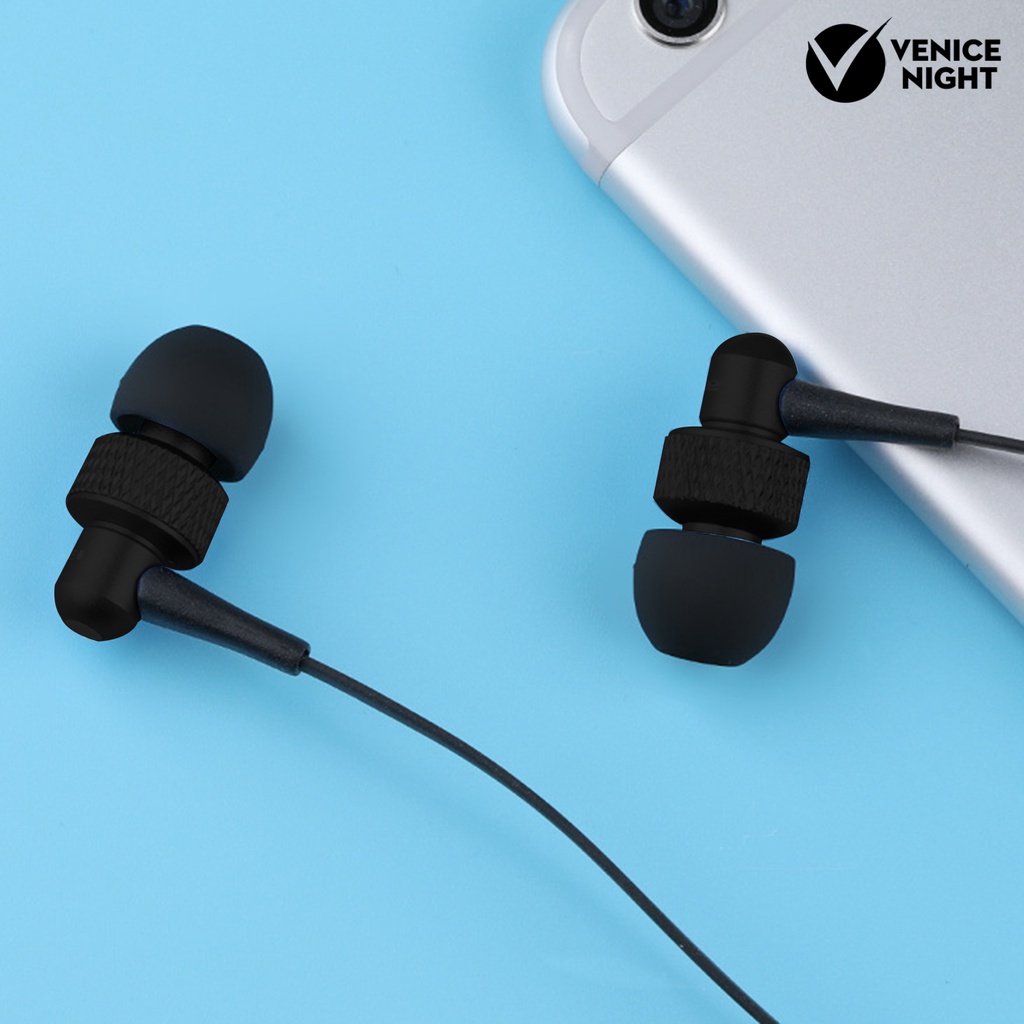 (VNEP) (Berkabel) AWEI ES-390i Earphone dengan Mikrofon Moving-coil Horn 3.5mm HiFi Sound In-ear Sports Earbud untuk Ponsel