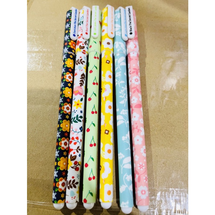 

Pen gel warna fancy motif bunga set isi 6 RATU.SHOP25