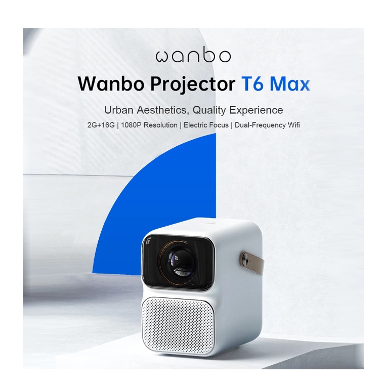 Wanbo T6 Max 1080p Smart Projector Android 4K Proyektor Portable