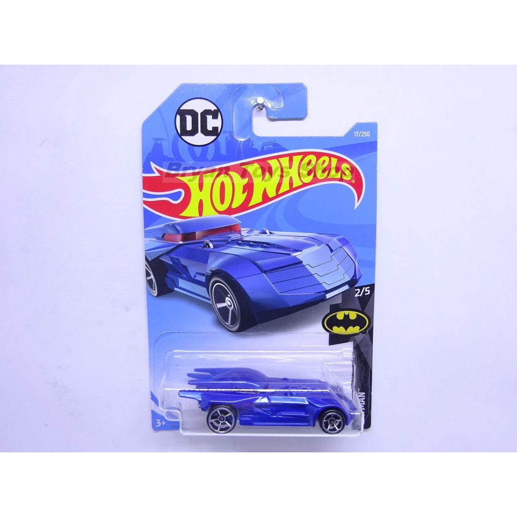 Hot Wheels Batmobile Biru DC Velg Silver