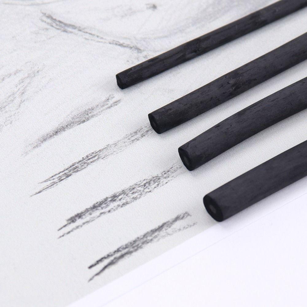 [Elegan] Compressed Carbon Bar Profesional 6pcs/Set Artis Gambar Siswa Sketsa Pena Karbon