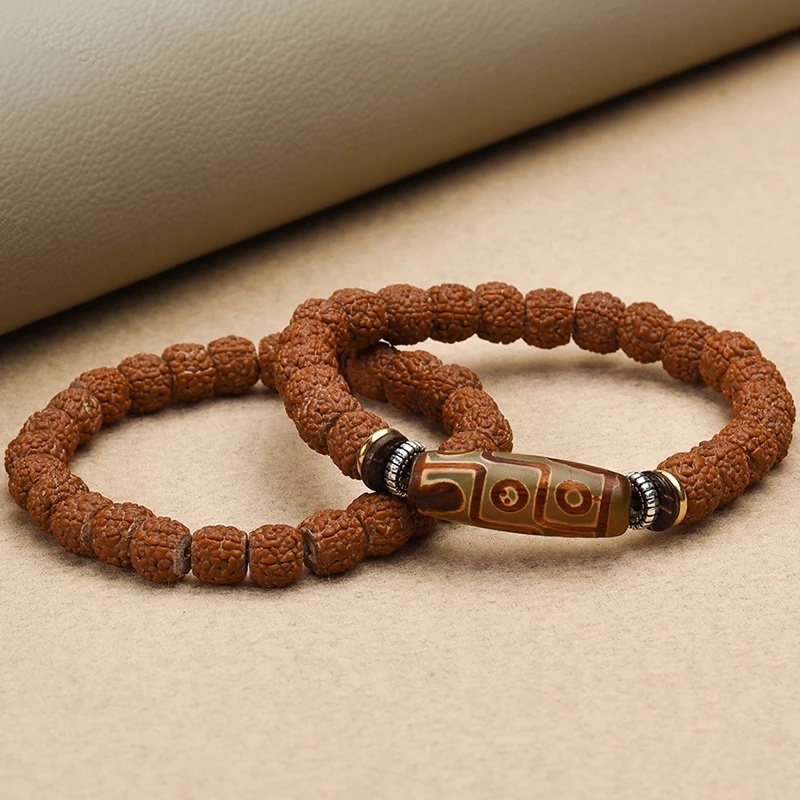 Gelang Tangan Manik-Manik Mala Vajra Bodhi Rudraksha Meditasi Untuk Pria