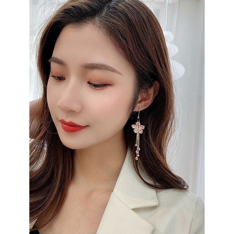 Fancyqube Fancycube Anting Kristal Bentuk Bunga Gaya Eropa Dan Amerika