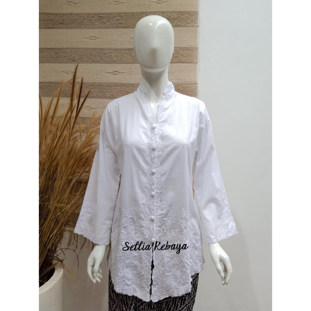 Kebaya Encim Tunik Panjang CL Polos - Tangan Panjang
