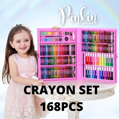 

Crayon dan Pensil Warna /Set Art Crayon 168pcs Paket Lengkap Mewarnai