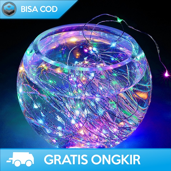 LAMPU DEKORASI GANTUNG LAMPU HIAS EPISTAR 50 LED 5 METER TAHAN AIR 2W