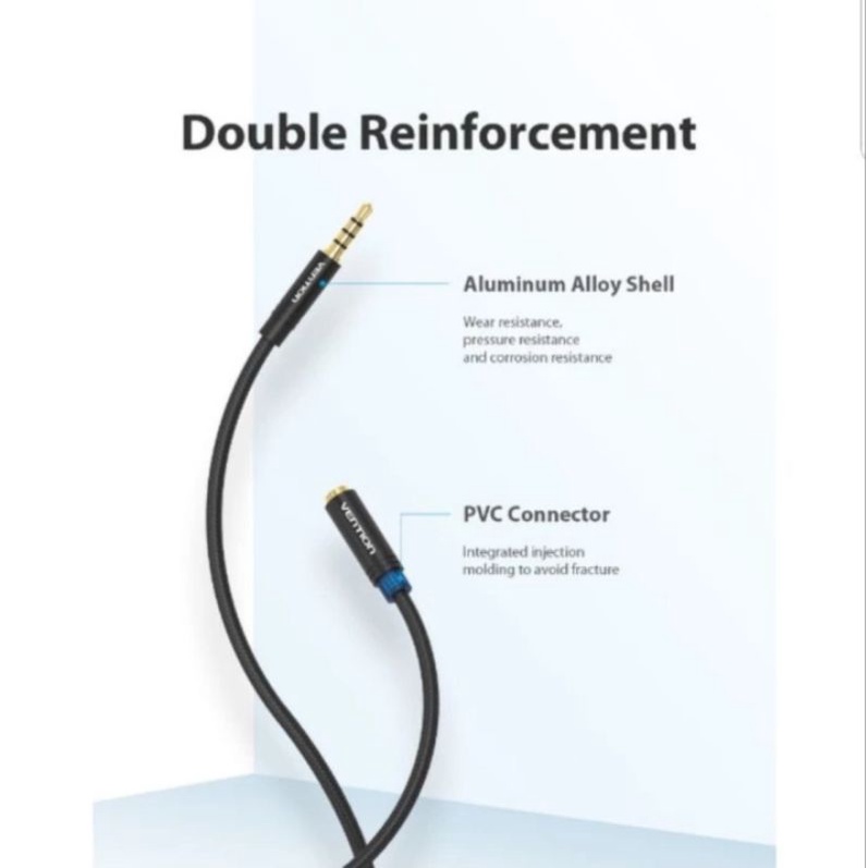 Vention BHBBD 0.5M kabel extension aux 3.5 audio jack male to female