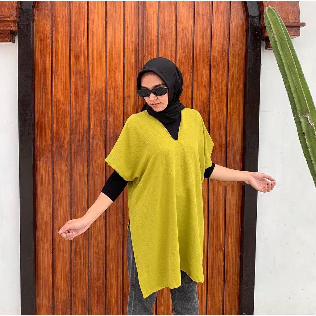 LONG SQAURE NAGITA / LONG SQAURE BLOUSE ATASAN CRINKLE AIRFLOW KEKINIAN