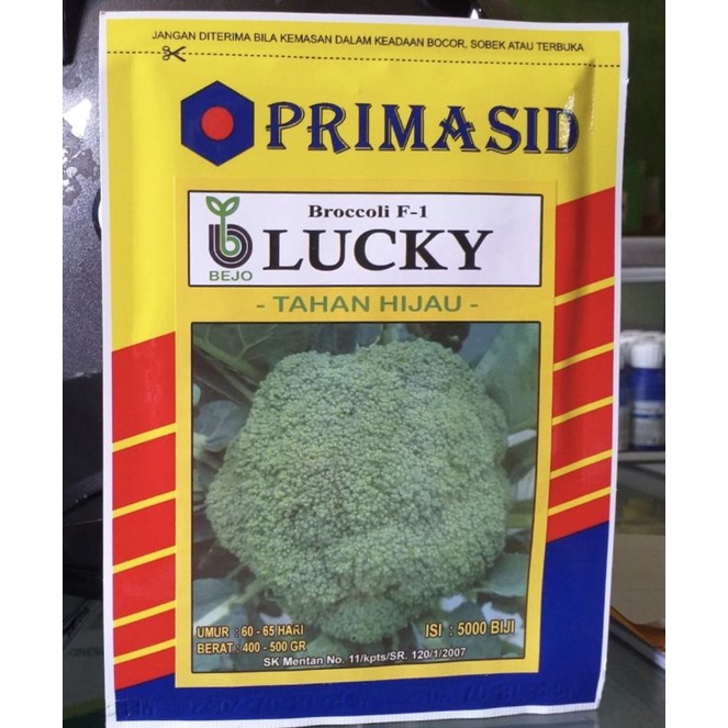 Benih Brokoli F-1 Bejo LUCKY -Primasid Isi 5000 Biji