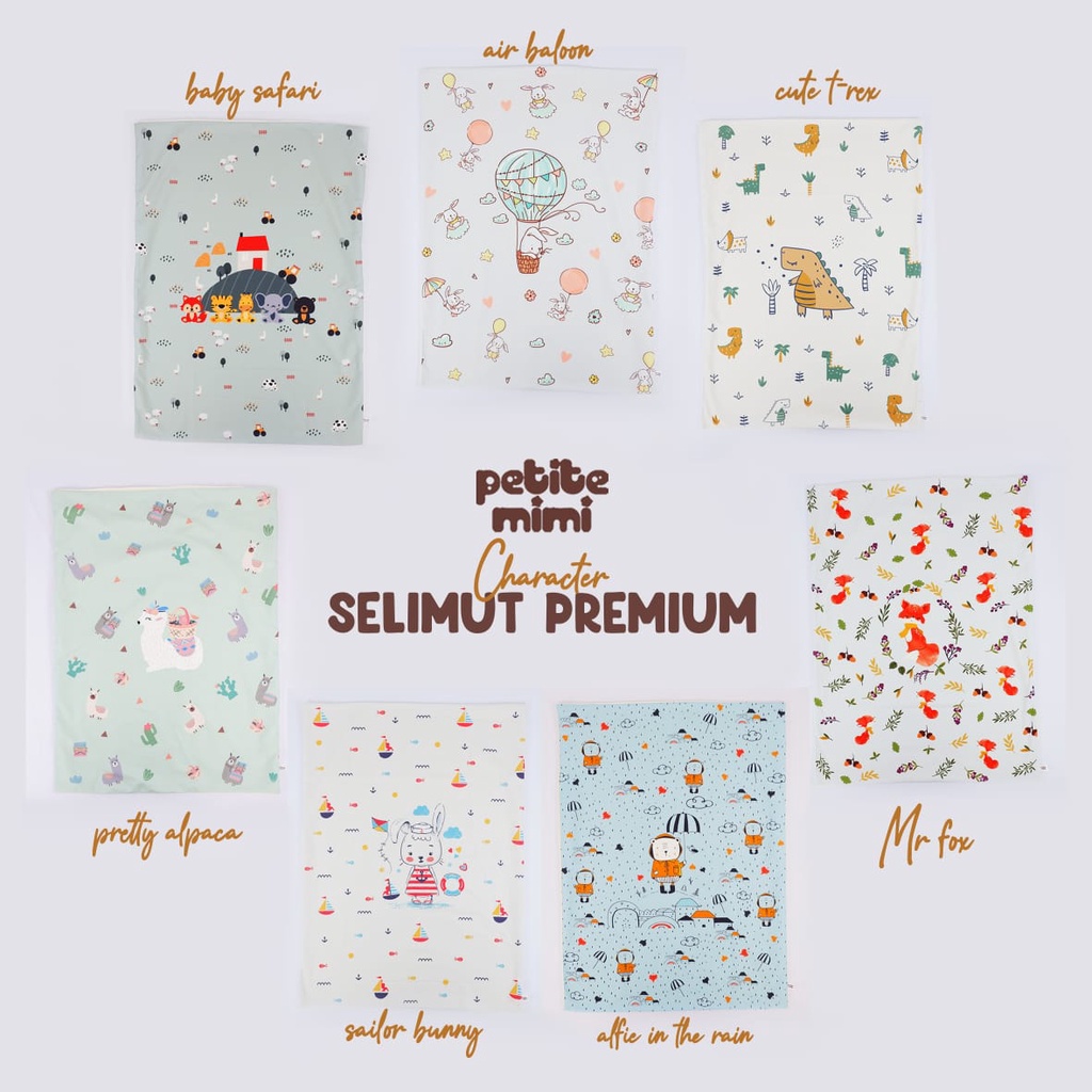 Petite Mimi Premium Hooded Blanket /Selimut bayi Topi/Baby Blanket