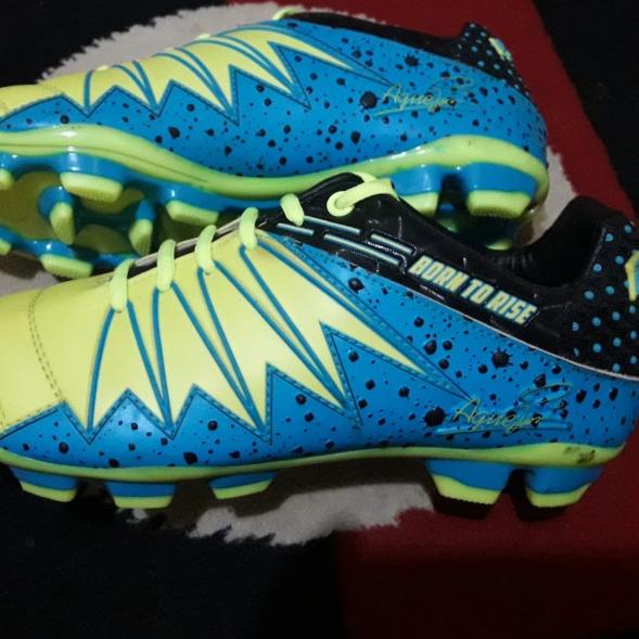 Sepatu bola FINOTTI AGUERO dijamin ORI - hijau-biru, 38