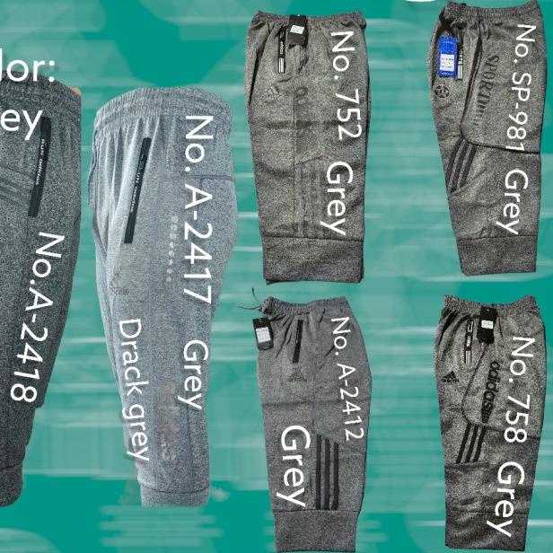 Celana Running 7 8 SPORT Jogger Import - Light Grey, SP-981 (L)