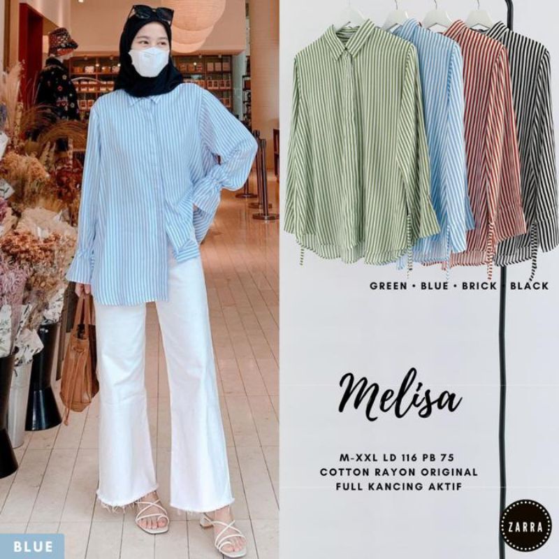 (BISA COD) MELISA BLOUSE JUMBO LD 116 cm TERBARU