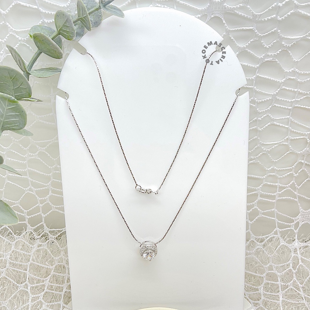 Kalung Emas Putih Set Liontin