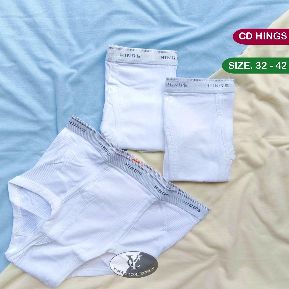 *PROMO* CD HINGS | Celana Dalam Pria CELANA DALAM PUTIH Hing's 125B Berkualitas / Sempak Pria / Cela