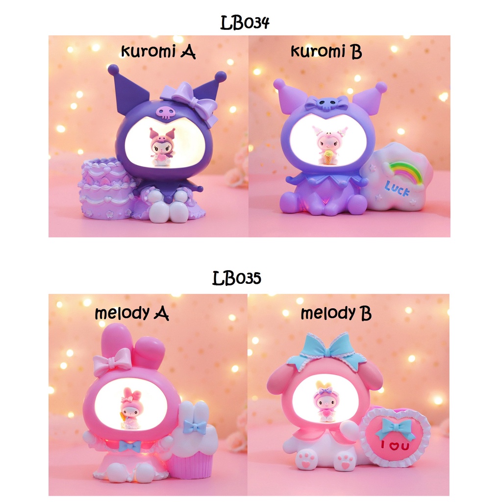 Lampu hias tempat pen sanrio Cinamoroll Melody Kuromi Stella LB032 LB033 LB034 LB035 dekorasi rumah souvenir