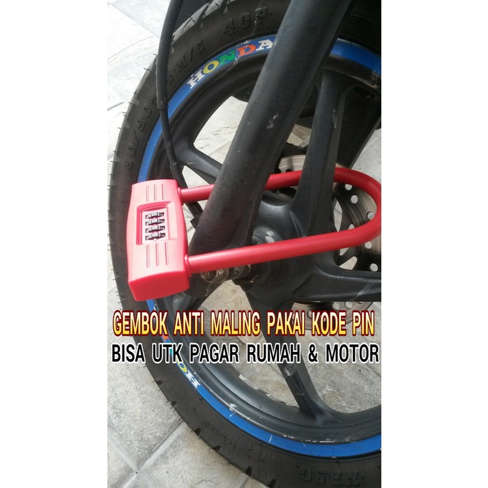 Gembok Pasword. Gembok Kode pin. Gembok di Motor. Sepeda. Pagar Rumah