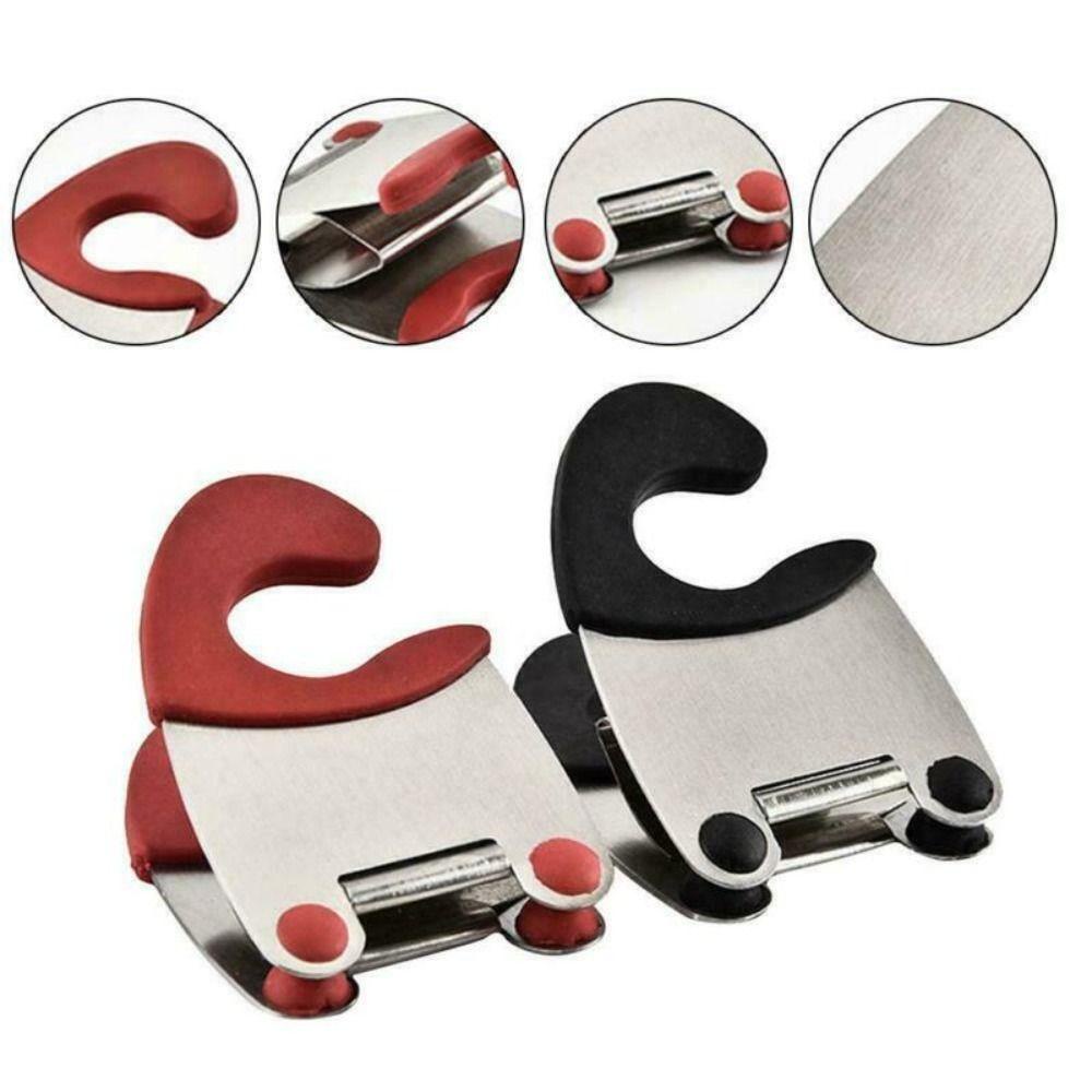 Solighter Panci Klip Samping Tahan Panas Stainless Steel Gadget Dapur Alat Dapur