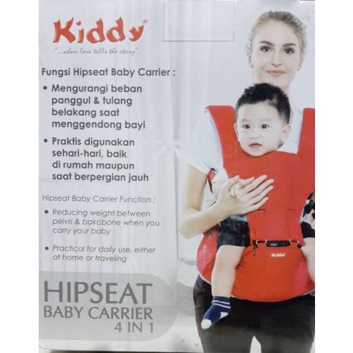 Kiddy Hipseat  Baby Carrier 4 in 1 s1  / Hipseat kiddy, hiprest, carrier 4in1, gendongan depan, baby new born