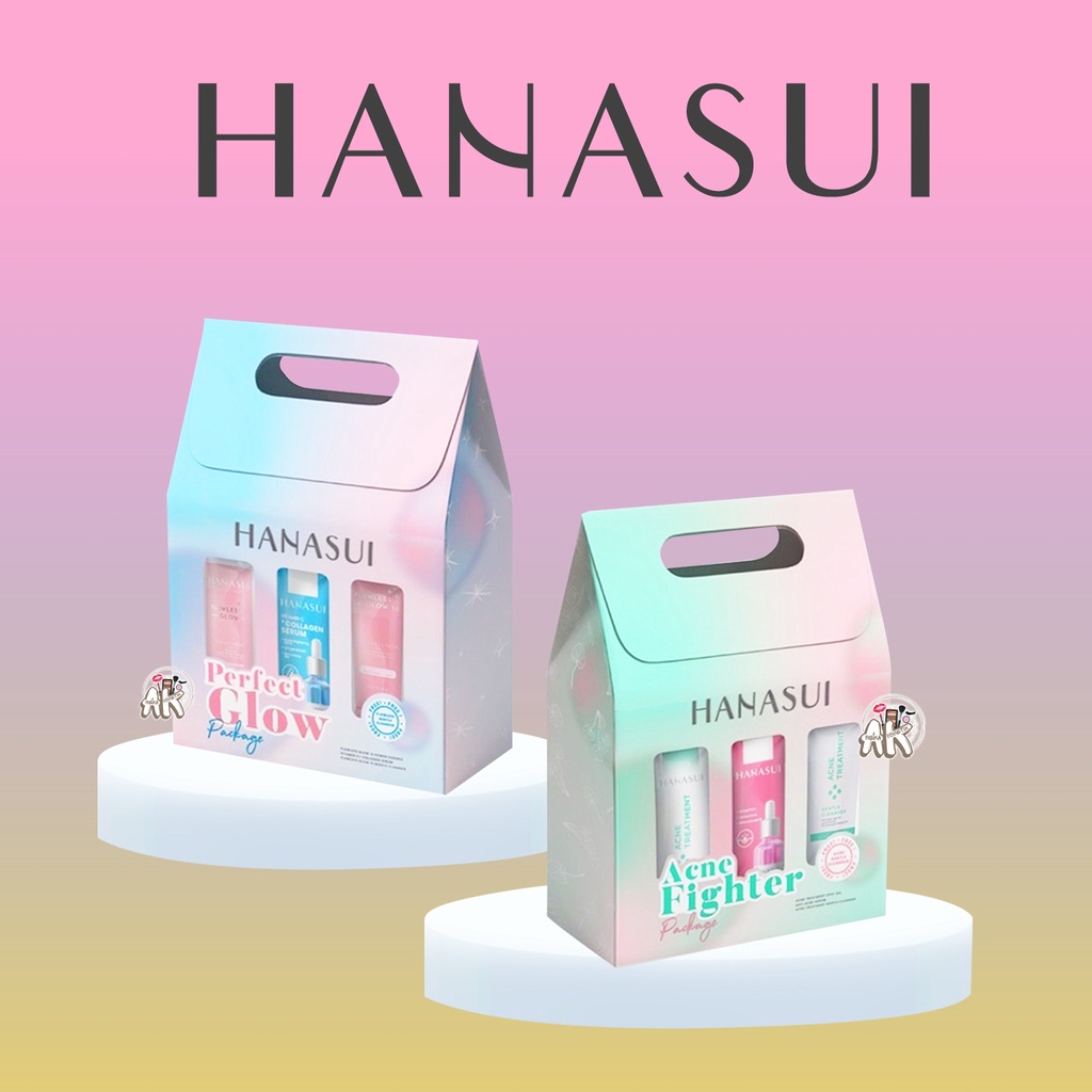 HANASUI PAKET 3IN1 SERIES ( PERFECT GLOW / ACNE FIGHTER )