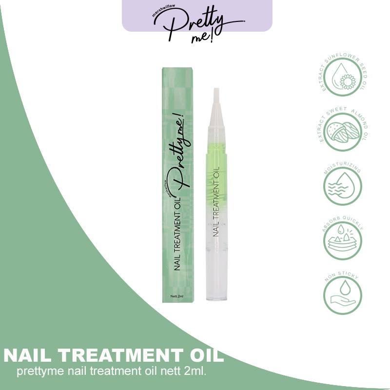 Marshwillow Pretty Me Nail Treatment Oil / OIL UNTUK PERAWATAN KUKU / VITAMIN KUKU - BPOM