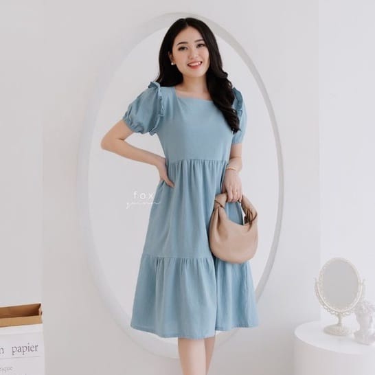 DRESS CHANTELLA/DRESS WANITA/DRESS BAHAN KATUN SHAKILLA