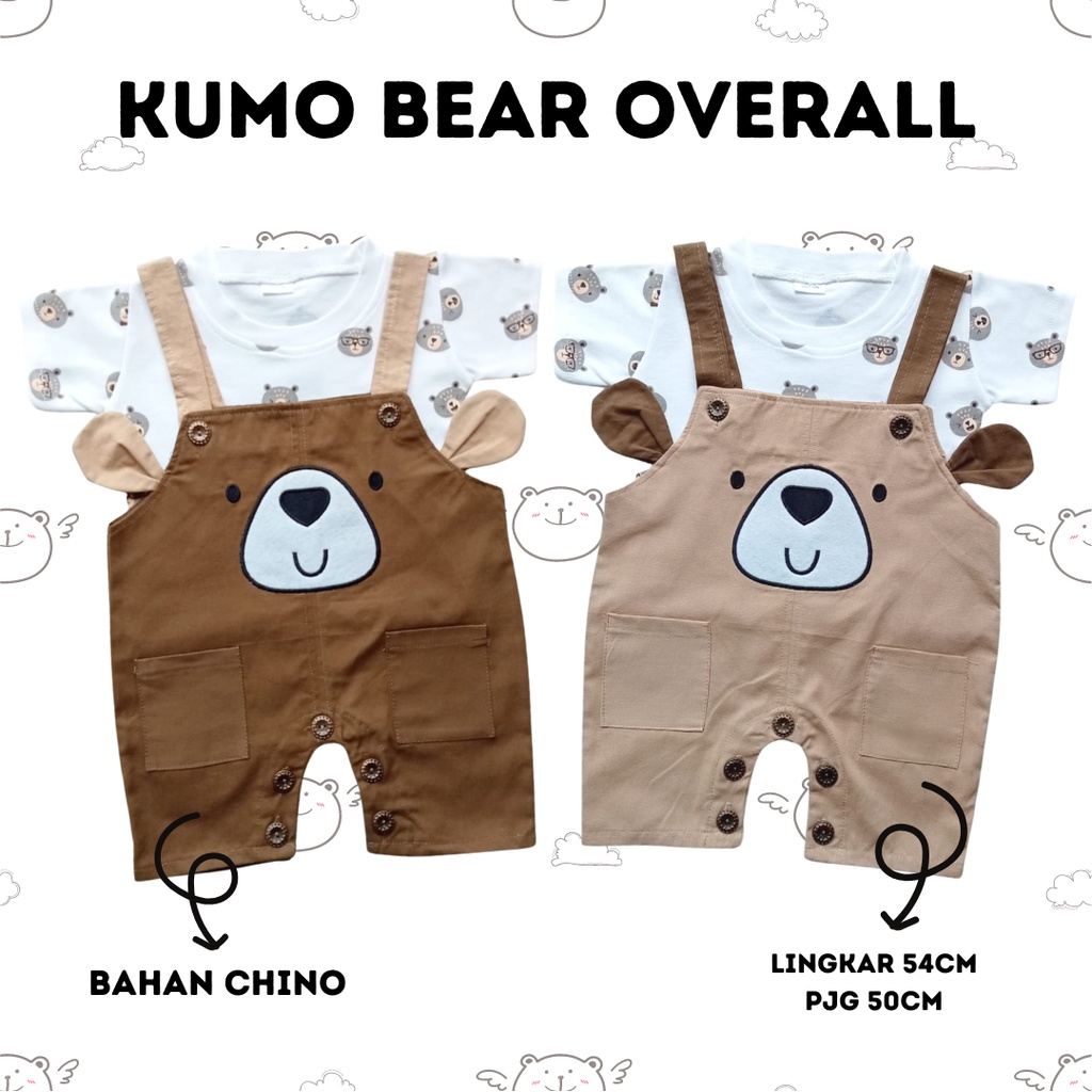 setelan overall anak laki laki HAPPY LION / kumo bear baju kodok anak baju romper 0-12 bulan anak laki laki unisex 18 bulan 1 tahunan